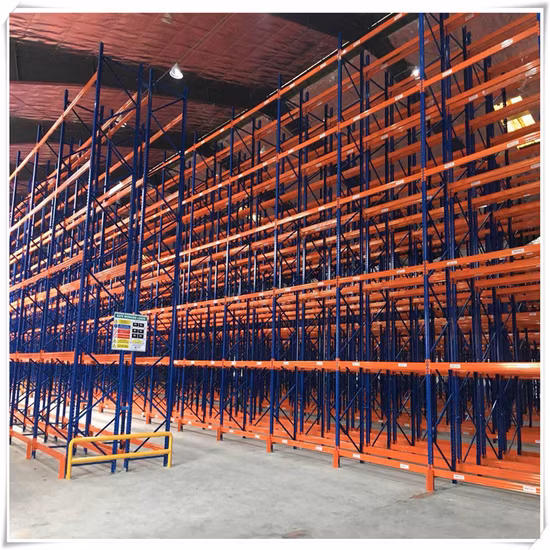 Estantería de paletas de doble profundidad industrial ajustable de alto rendimiento