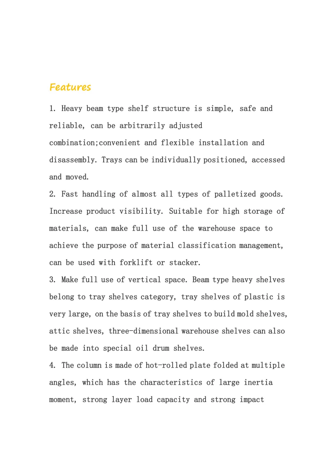 Heavy Duty Warehouse Industrial Pallet Storage Shelves Steel