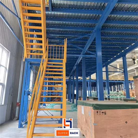 Mezzanine de almacén de piso con soporte de rack personalizado Q235B