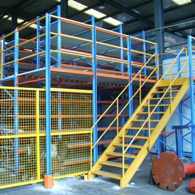 Almacén Estante industrial Almacenamiento de varios niveles Plataforma intermedia Sistema de estanterías de paletización de acero Estante de piso (Mezzanine)